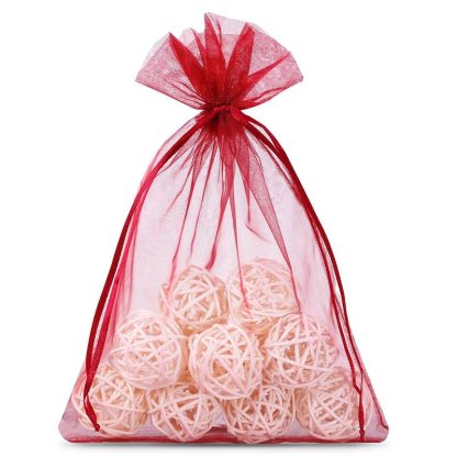25 stuks Organza zakjes 12 x 15 cm - bordeaux