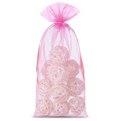 10 stuks Organza zakjes 13 x 27 cm - roze