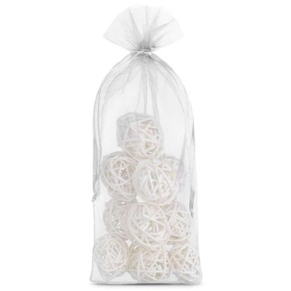 10 stuks Organza zakjes 13 x 27 cm - wit