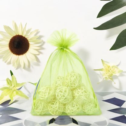 10 stuks Organza zakjes 15 x 20 cm - groen - Afbeelding 2