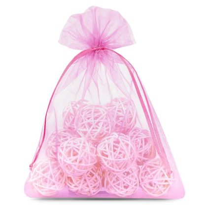 10 stuks Organza zakjes 15 x 20 cm - roze