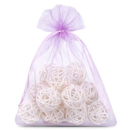 10 stuks Organza zakjes 18 x 24 cm - lichtpaars