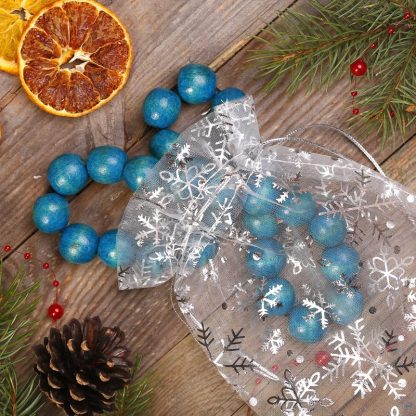 5 stuks Organza zakjes 26 x 35 cm - Kerstmis / 2 - Afbeelding 2