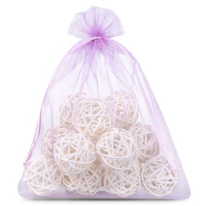 5 stuks Organza zakjes 40 x 55 cm - lichtpaars