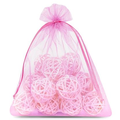 5 stuks Organza zakjes 40 x 55 cm - roze