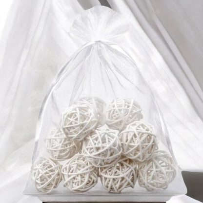 5 stuks Organza zakjes 40 x 55 cm - wit - Afbeelding 2