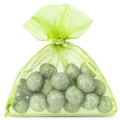 25 stuks Organza zakjes 6 x 8 cm - groen