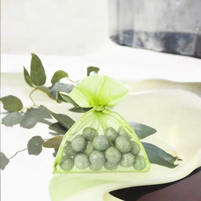 25 stuks Organza zakjes 6 x 8 cm - groen - Afbeelding 2