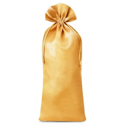 1 stuk Satijnen zakje 16 x 37 cm - goud