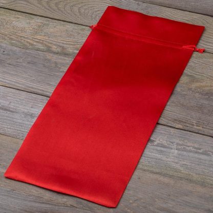 1 stuk Satijnen zakje 16 x 37 cm - rood - Afbeelding 2