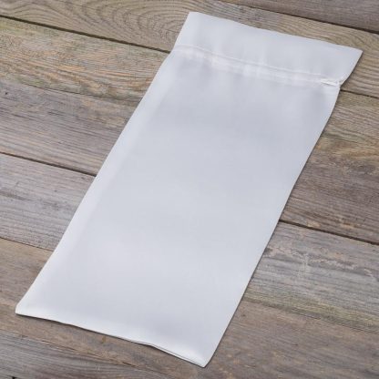1 stuk Satijnen zakje 16 x 37 cm - wit - Afbeelding 2