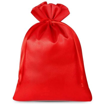 5 stuks Satijnen zakjes 15 x 20 cm - rood