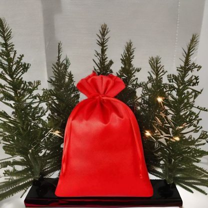 5 stuks Satijnen zakjes 15 x 20 cm - rood - Afbeelding 2