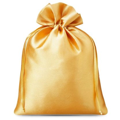 5 stuks Satijnen zakjes 22 x 30 cm - goud