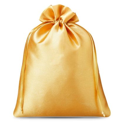 3 stuks Satijnen zakjes 26 x 35 cm - goud