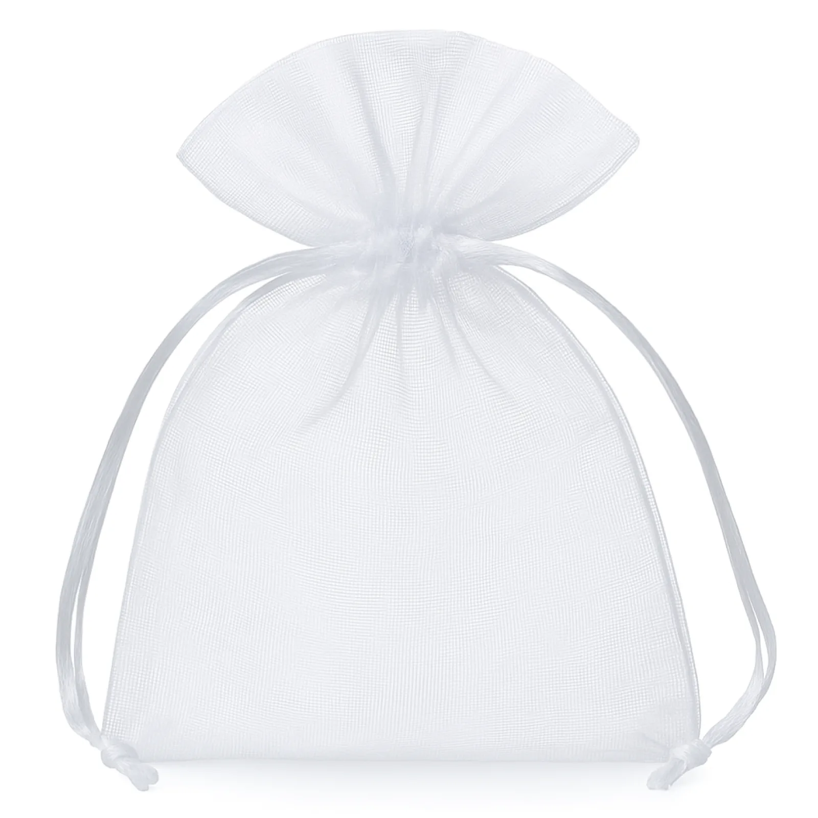 25 stuks Organza zakjes 7 x 9 cm - wit